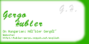 gergo hubler business card